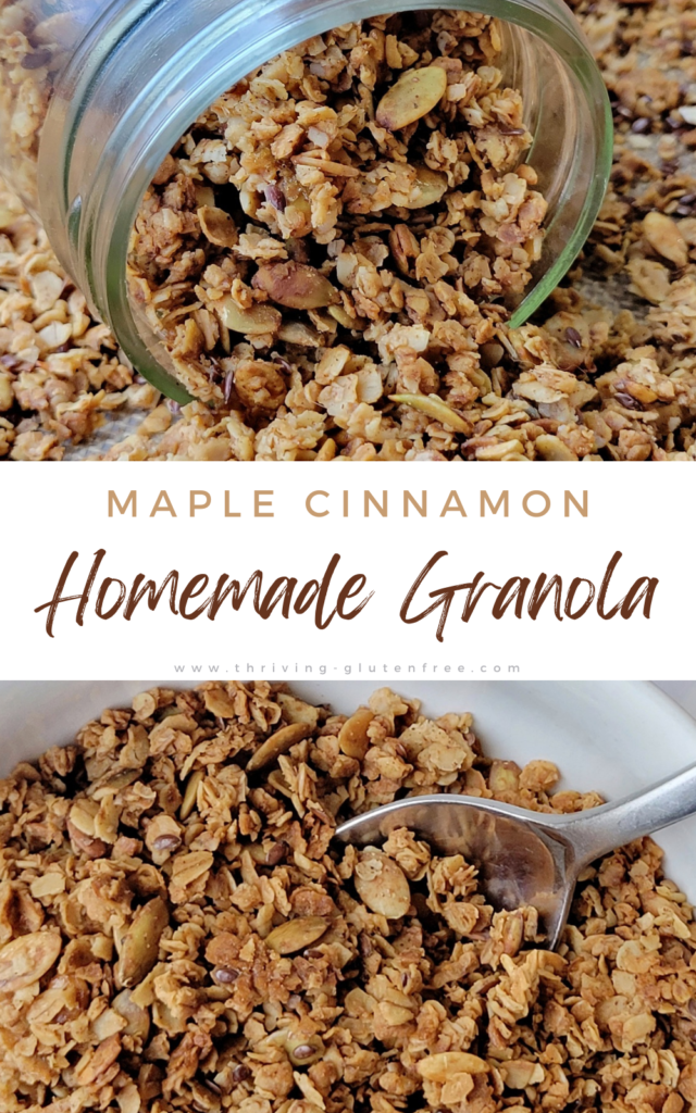 Homemade Maple Cinnamon Granola - Thriving Gluten Free