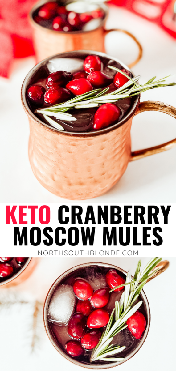 Keto Cranberry Moscow Mule (GF, Sugar-Free & Low Carb)