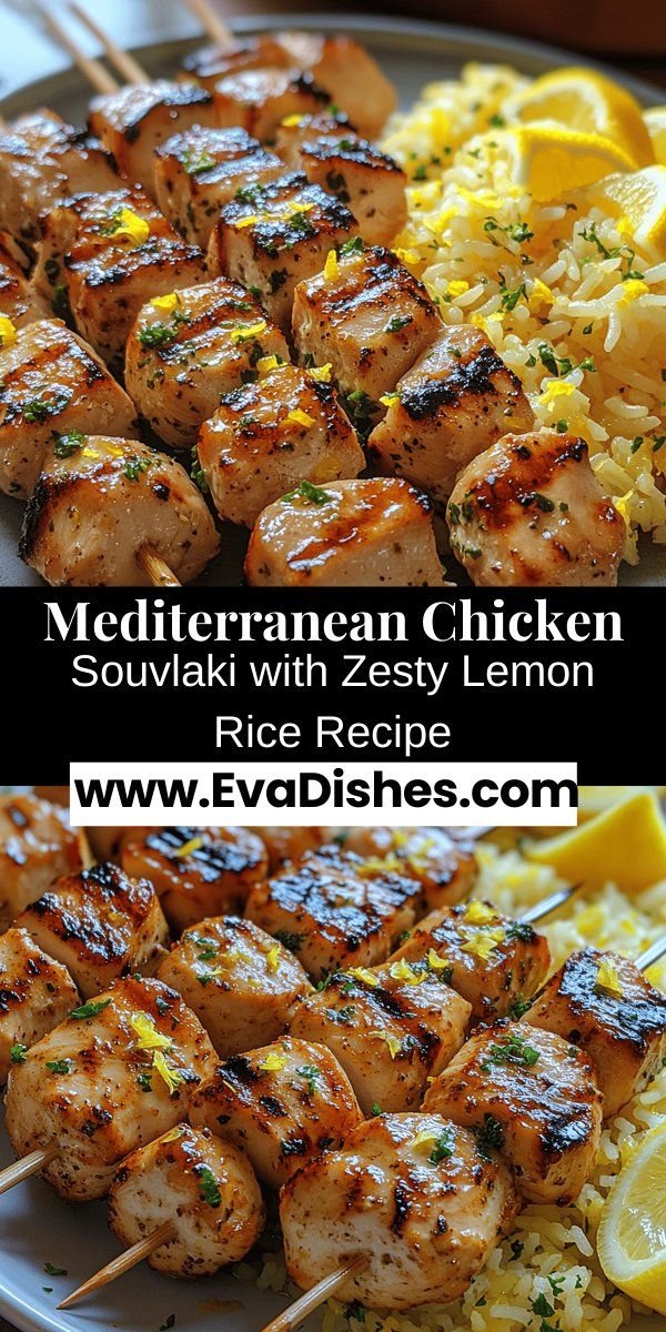 Mediterranean Chicken Souvlaki with Zesty Lemon Rice Recipe