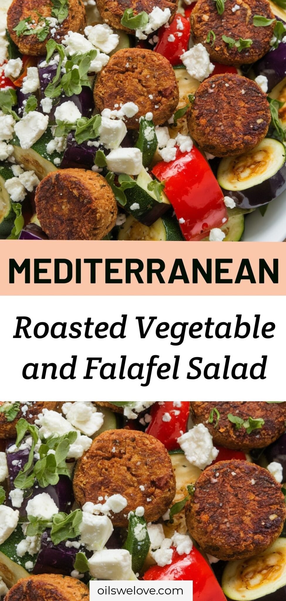 Mediterranean Roasted Vegetable and Falafel Salad