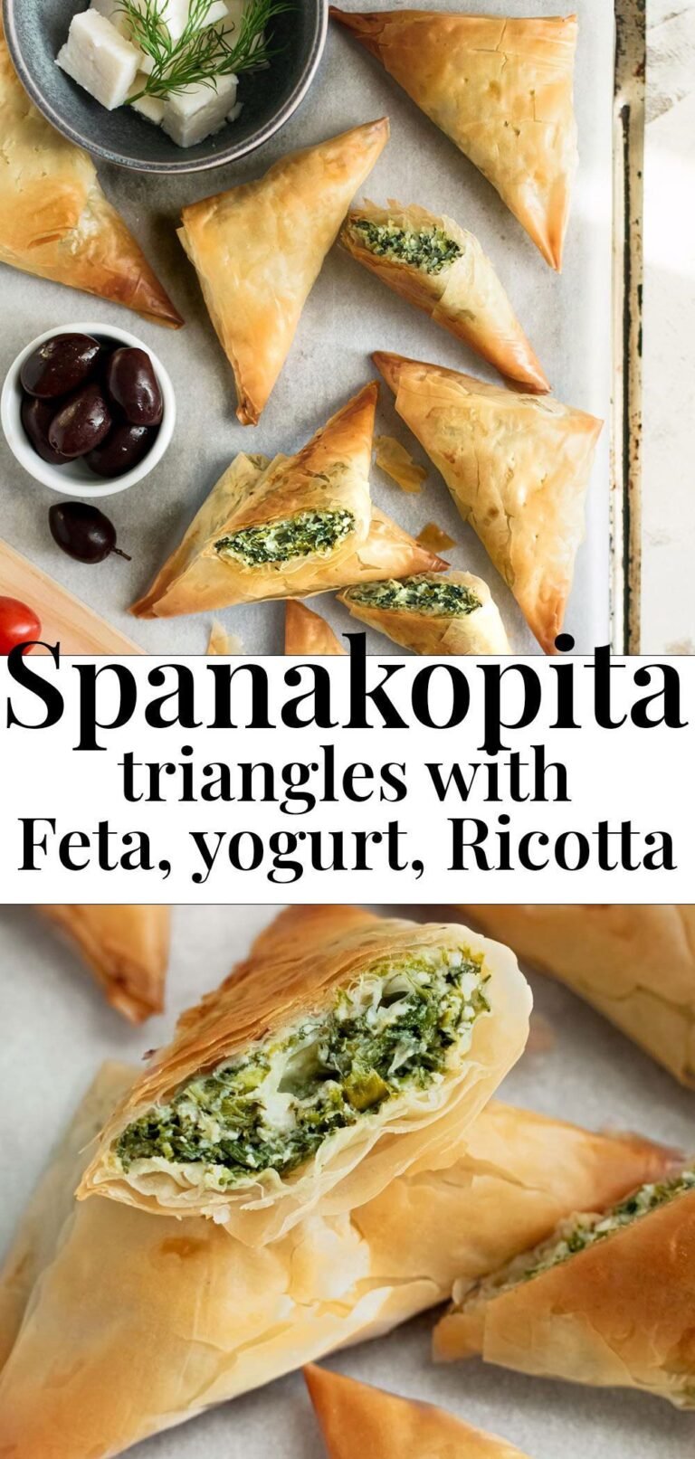 Spinach And Feta Triangles - Real Greek Recipes