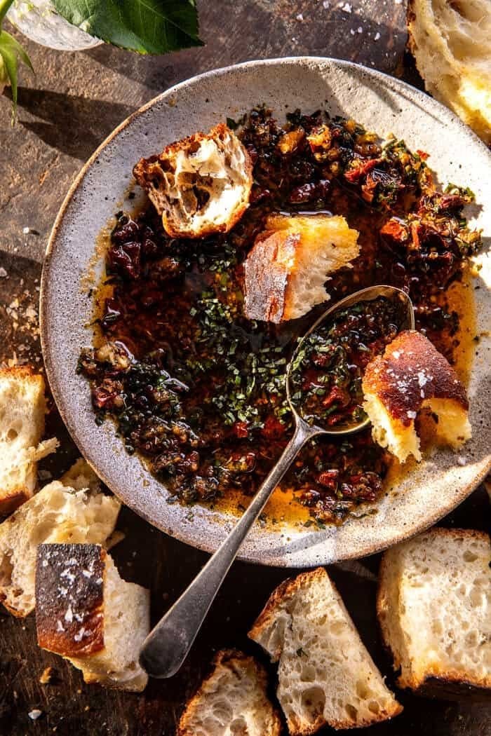 Sun-Dried Tomato Garlic Olive Oil Dip. (Half Baked Harvest)