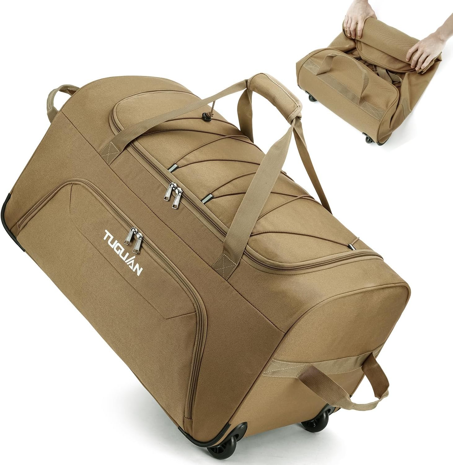 Rolling duffel bag