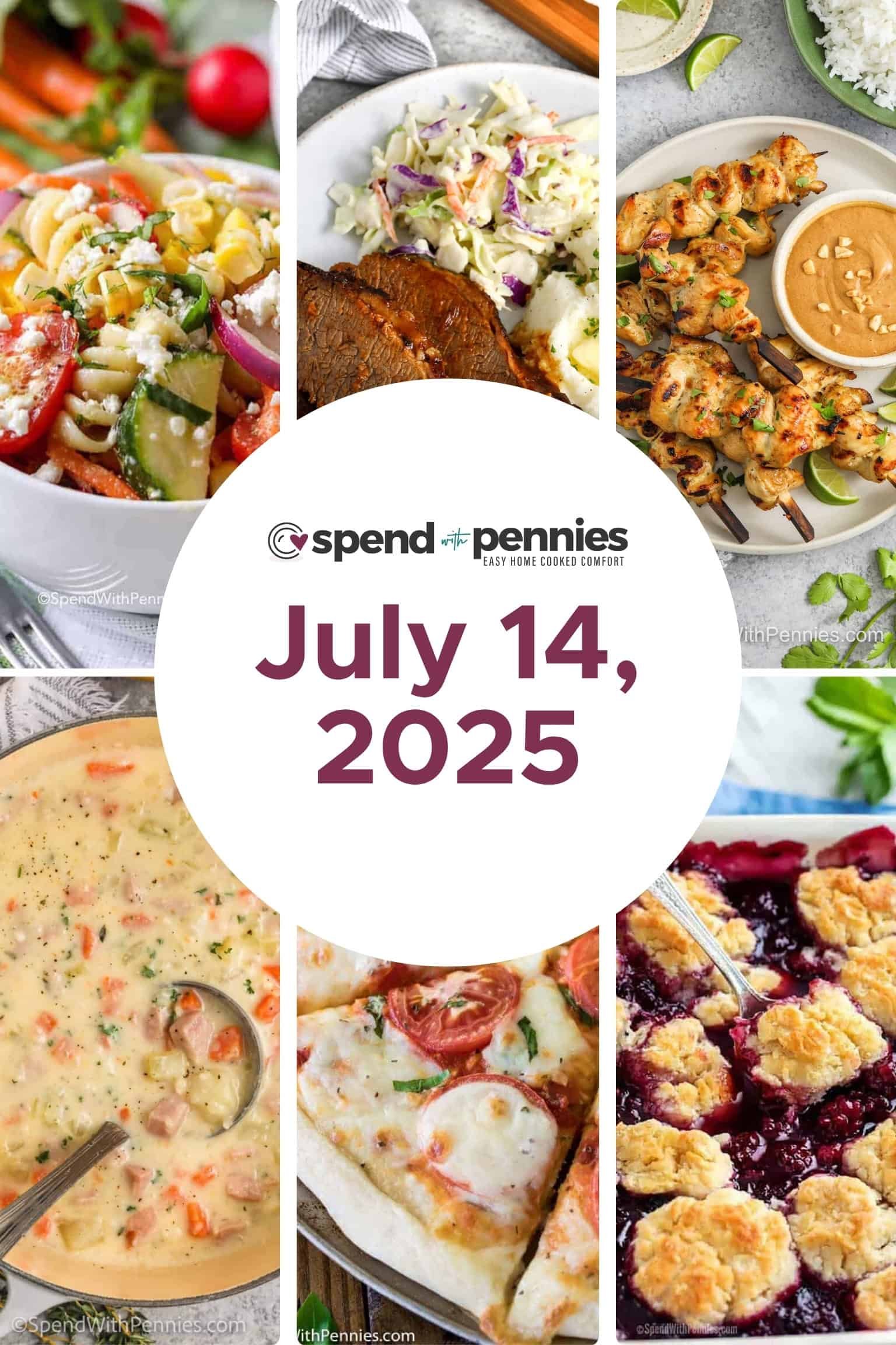 Weekly Meal Plan July 14, 2025