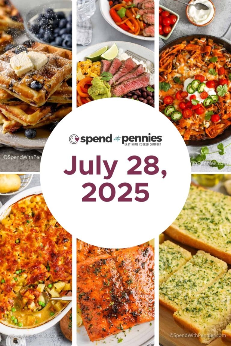 Weekly Meal Plan July 28, 2025