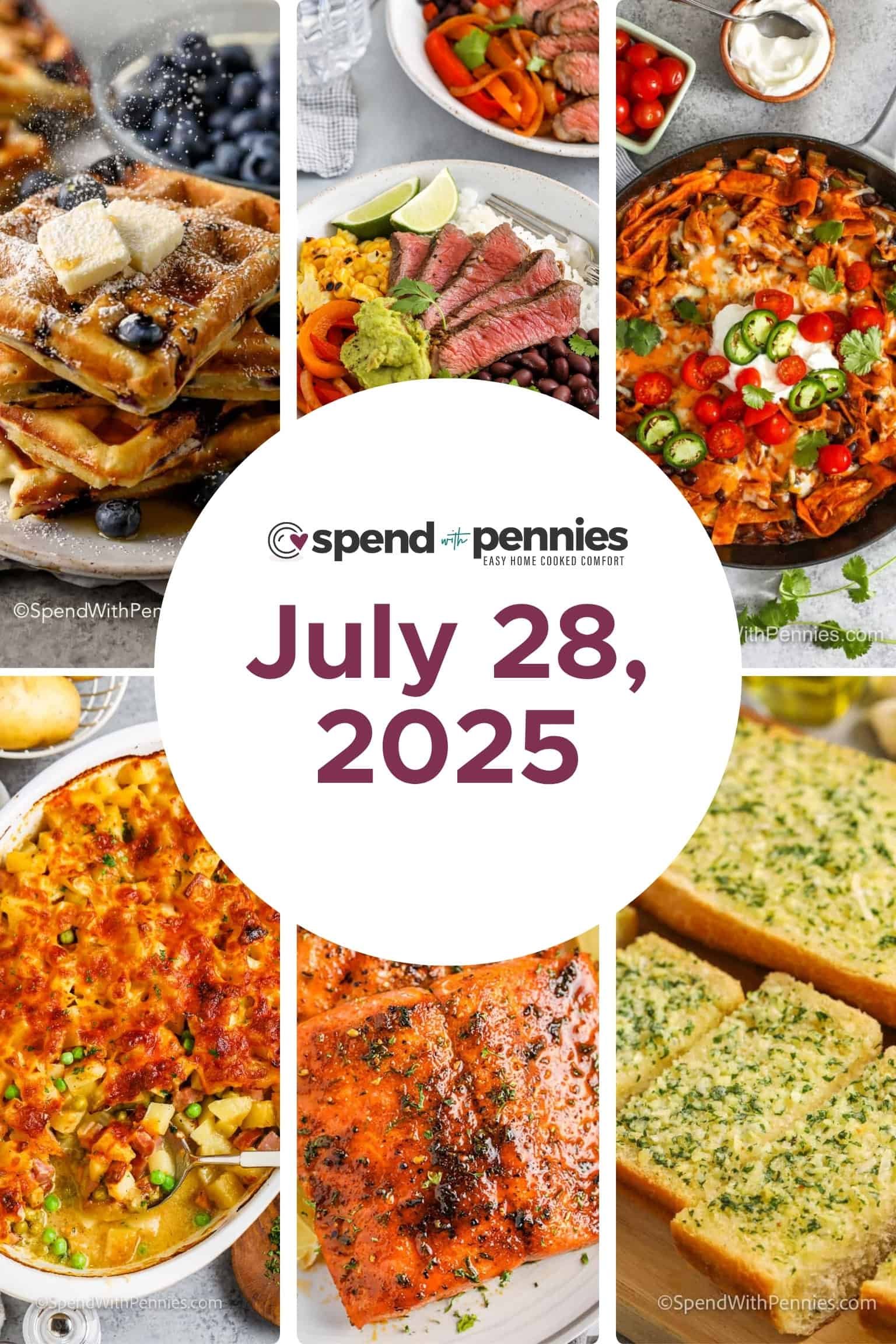 Weekly Meal Plan July 28, 2025