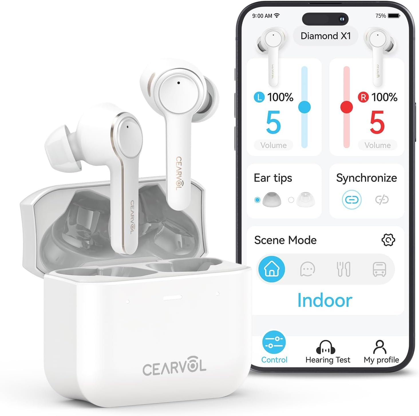 OTC in The Ear Hearing Aids with Bluetooth App Control, 16 C...
