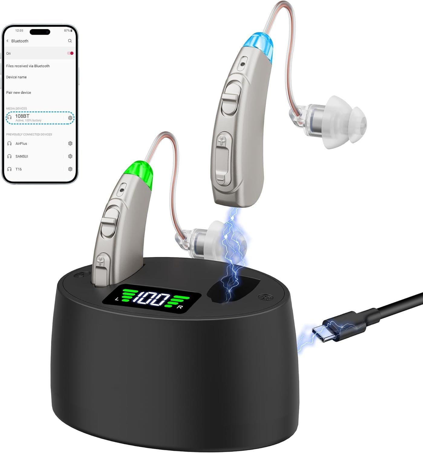Hearing Aids Amplifier with Bluetooth