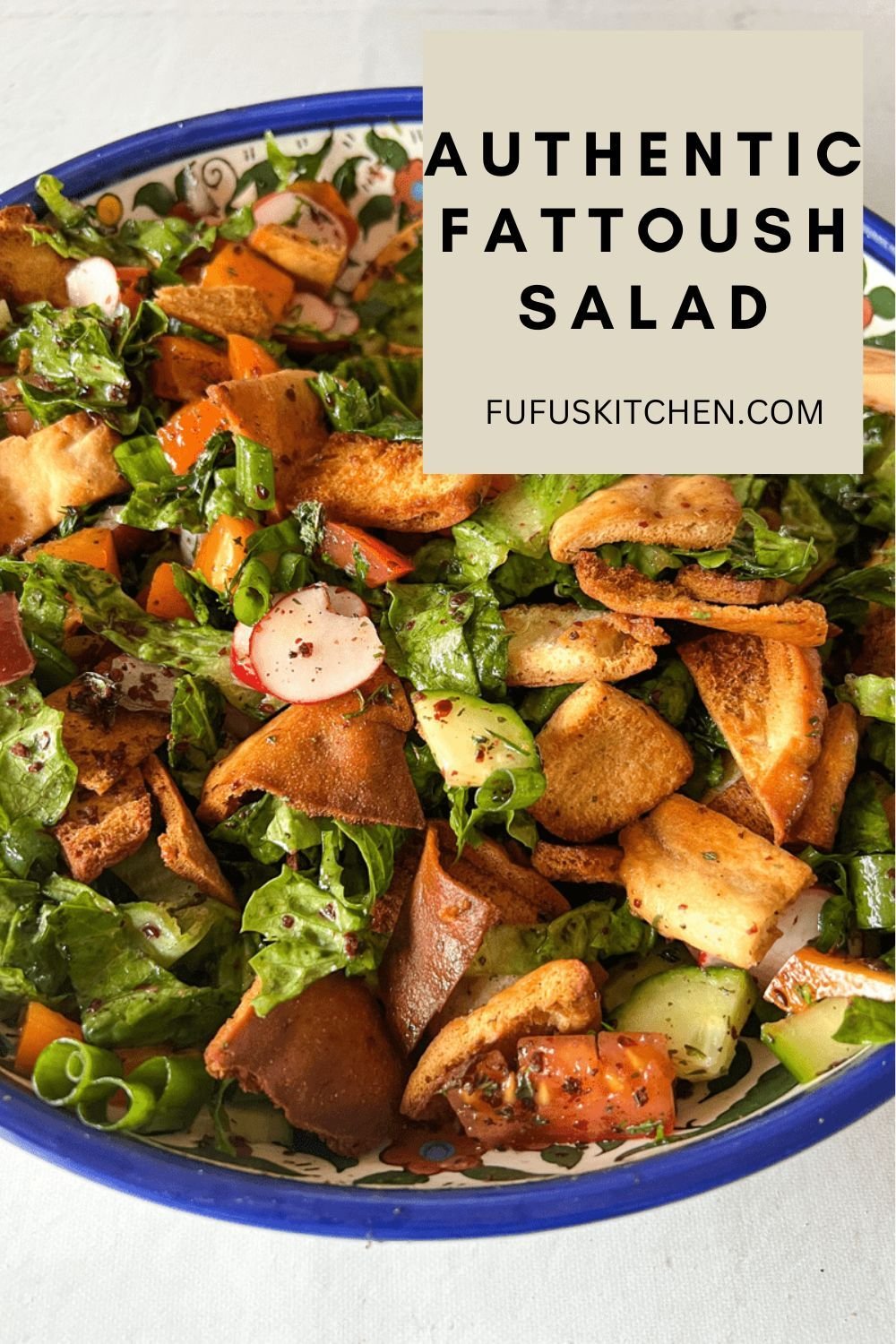 Authentic Fattoush Salad Fufu's Kitchen Recipe