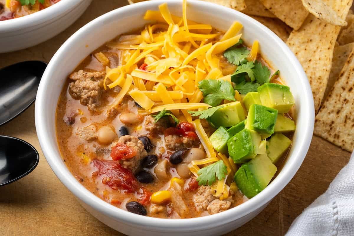 Creamy Taco Soup | Cookies & Cups