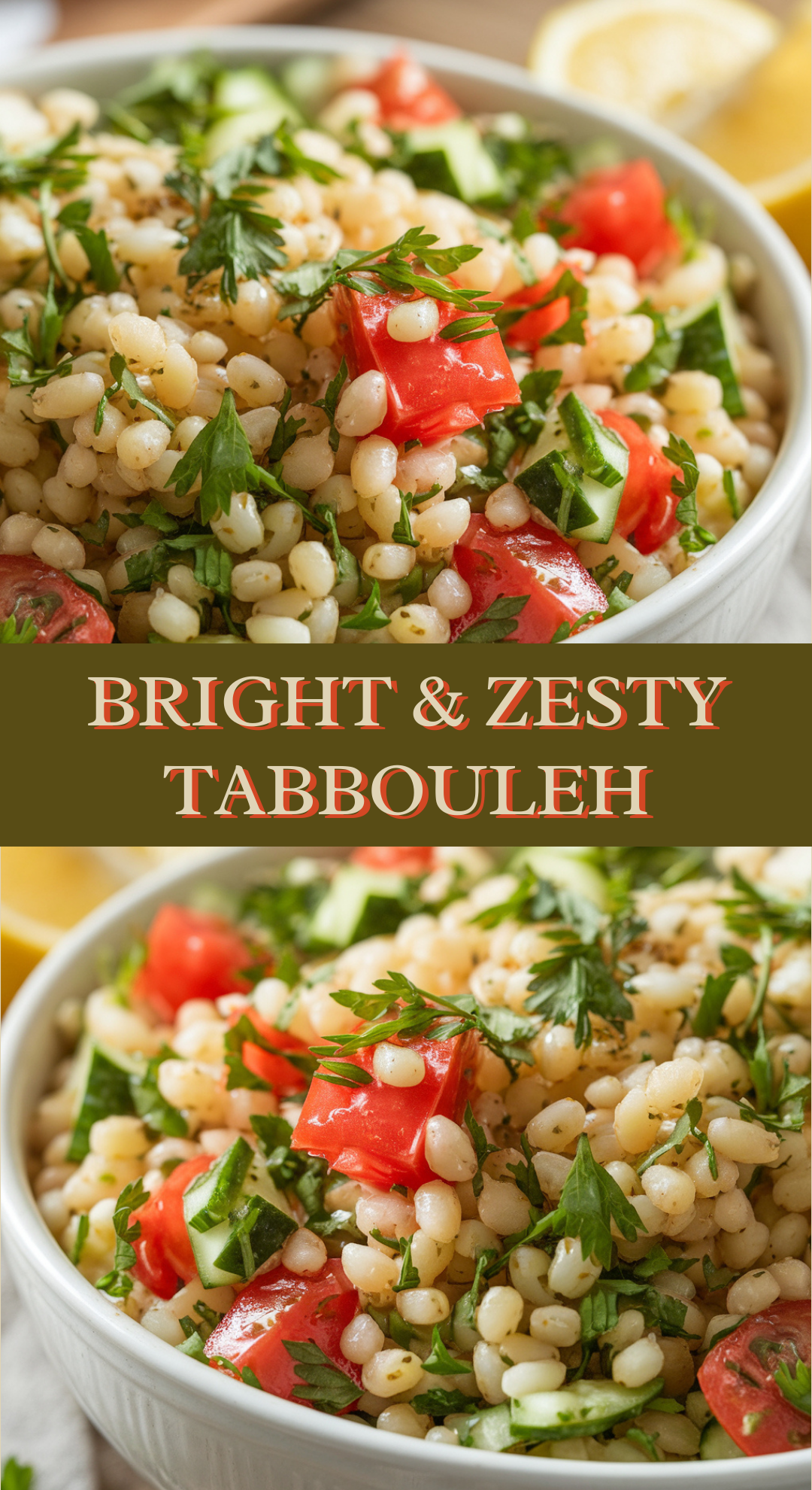 Easy Tabbouleh Salad with Bulgur Wheat 🌱