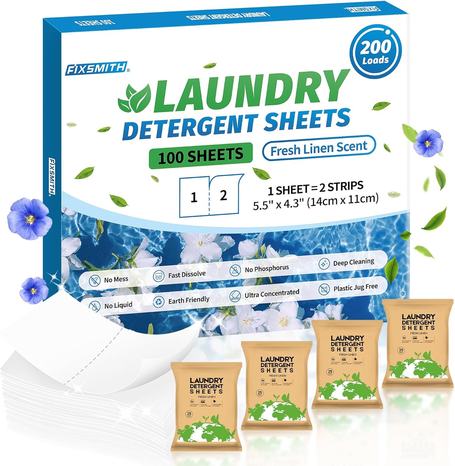 Travel laundry detergent packets