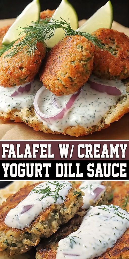 Falafel with Creamy Yogurt Dill Sauce