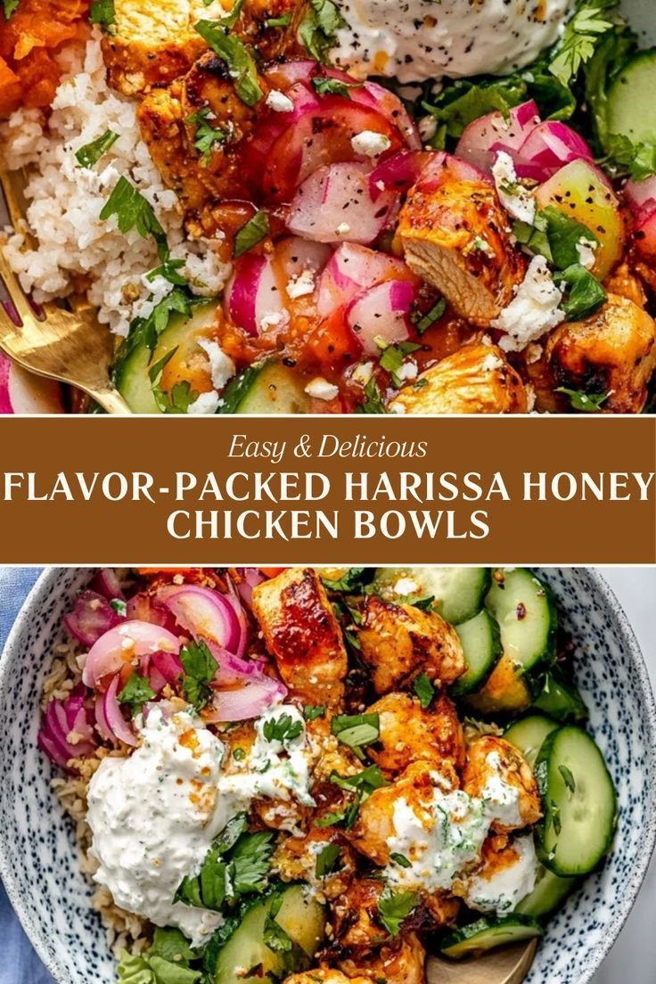 Flavor-Packed Harissa Honey Chicken Bowls