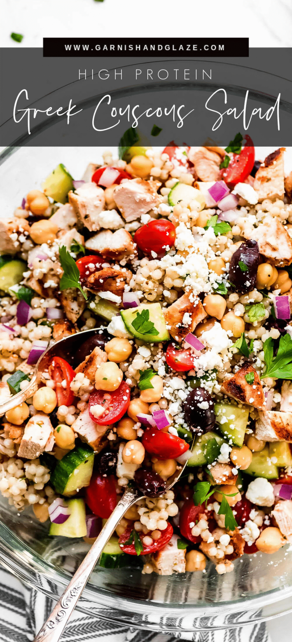 Greek Couscous Salad - Garnish & Glaze