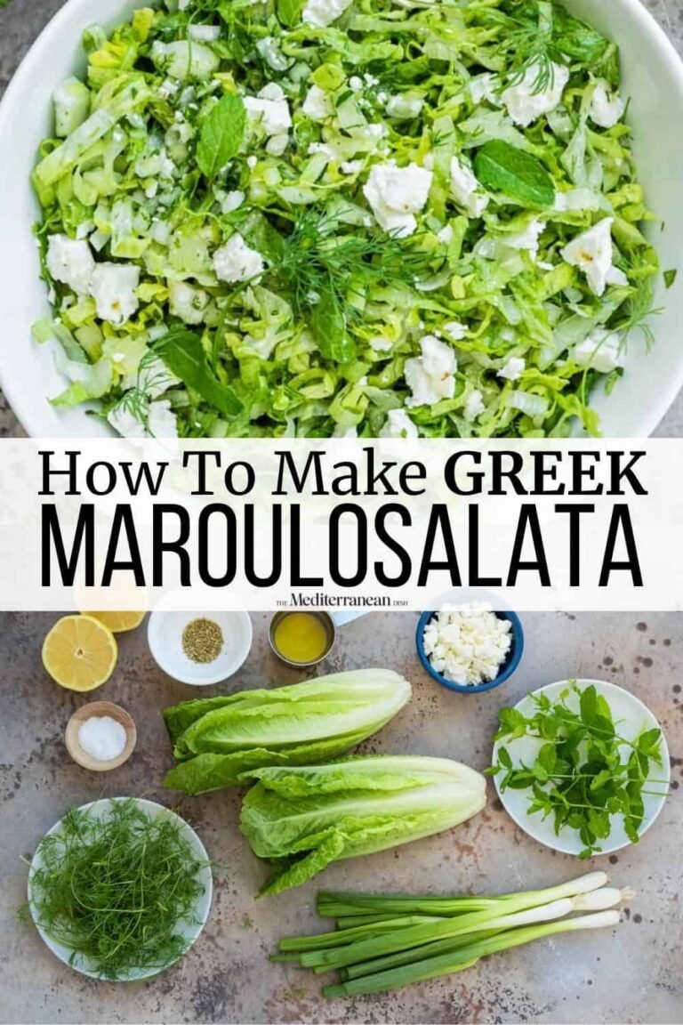 Greek Lettuce Salad (Maroulosalata) | The Mediterranean Dish