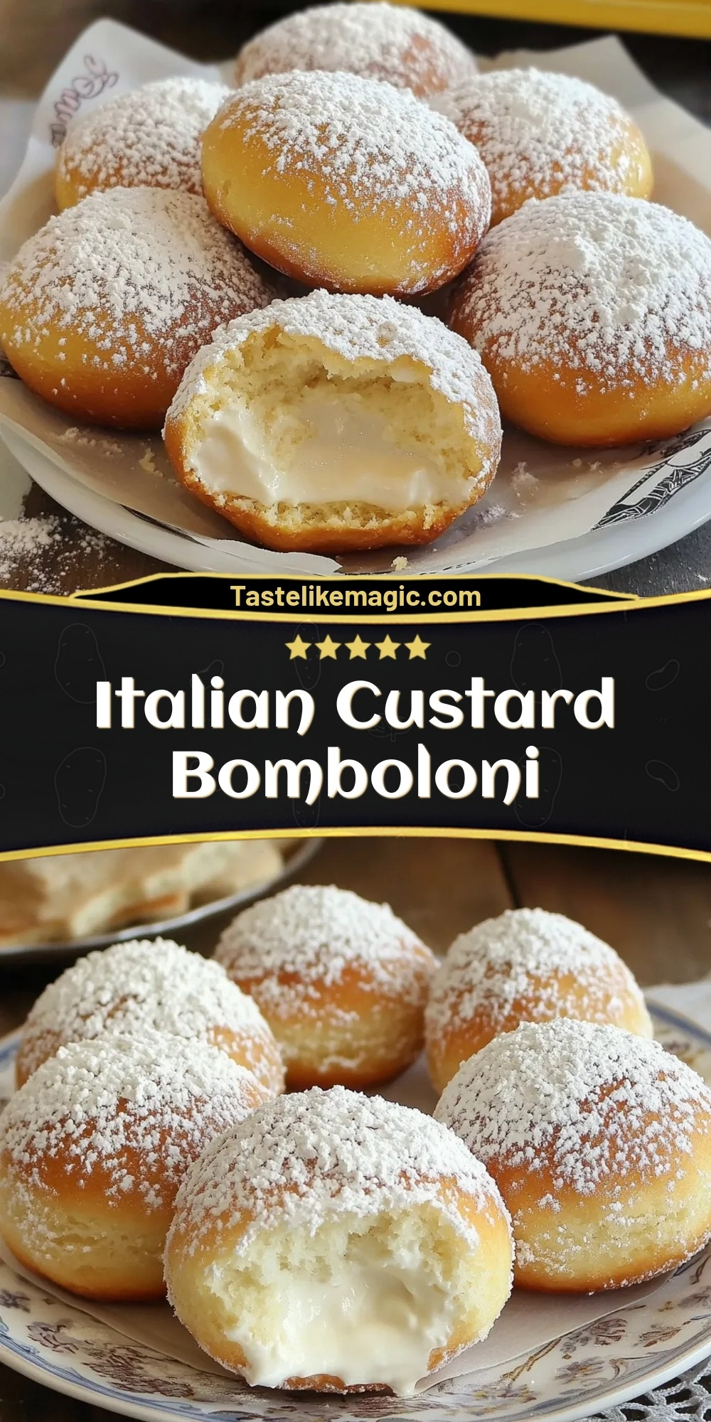 Italian Custard Bomboloni