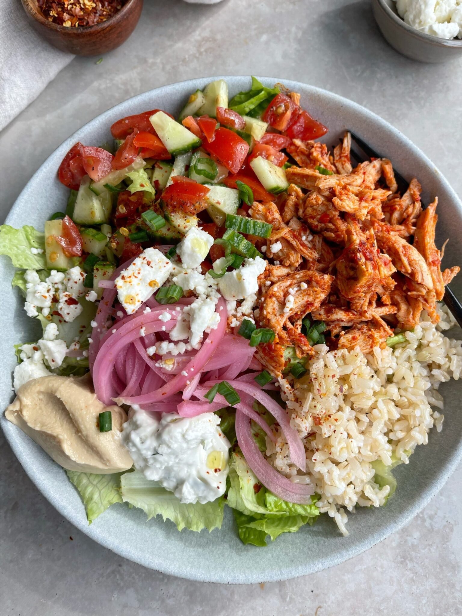 Shredded Harissa Chicken Bowl