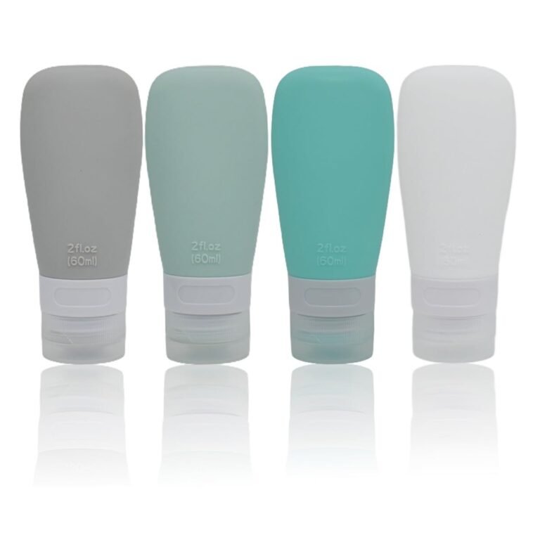 Reusable silicone travel bottles