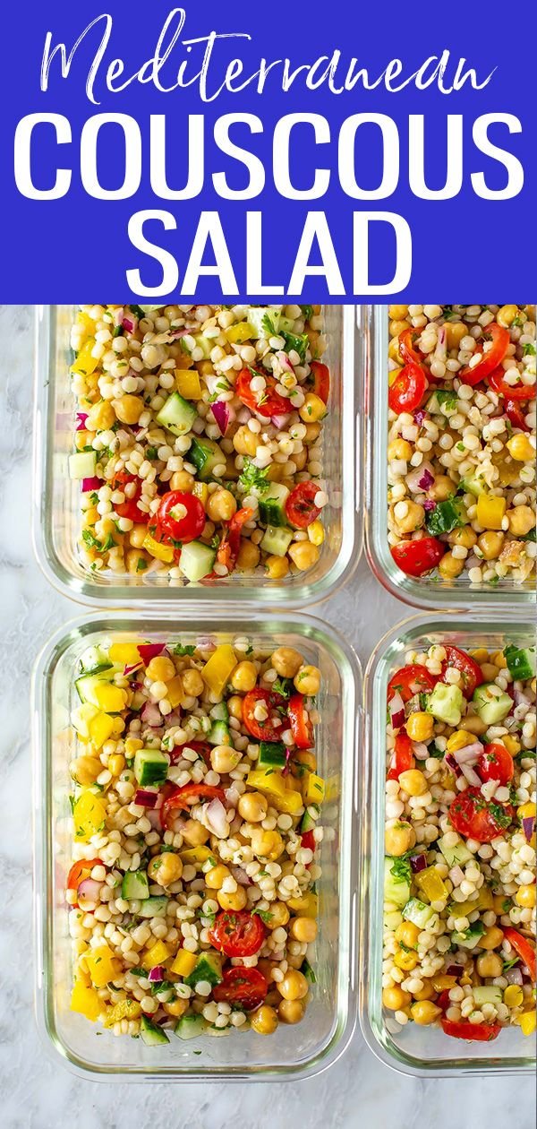 The Best Mediterranean Couscous Salad {Meal Prep} - The Girl on Bloor