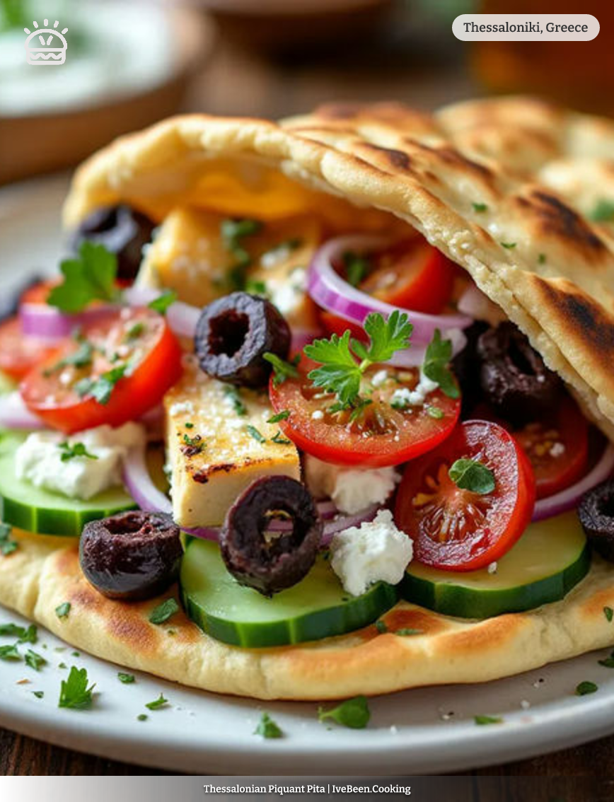 Thessalonian Piquant Pita from Thessaloniki, Greece