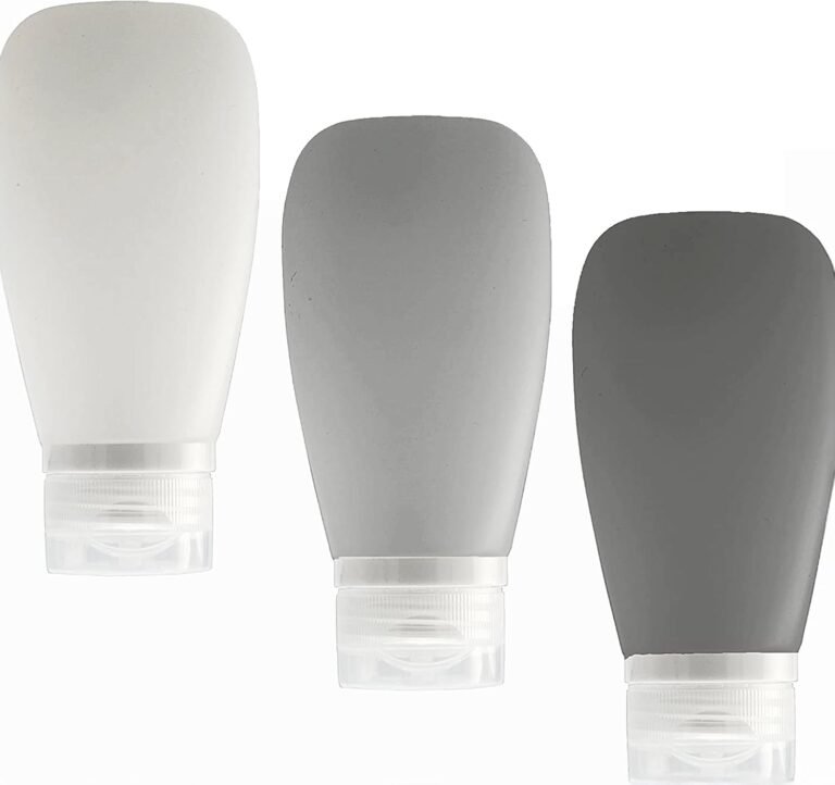 Reusable silicone travel bottles