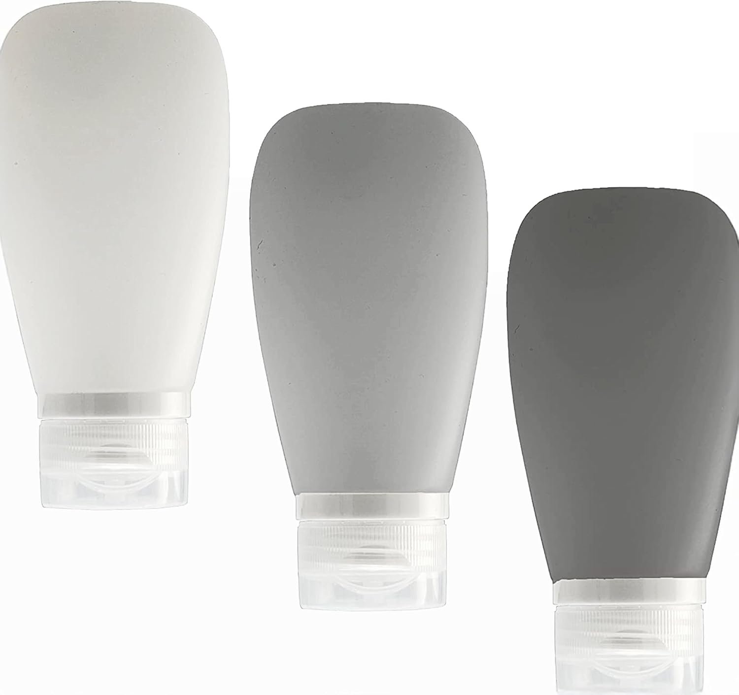 Reusable silicone travel bottles