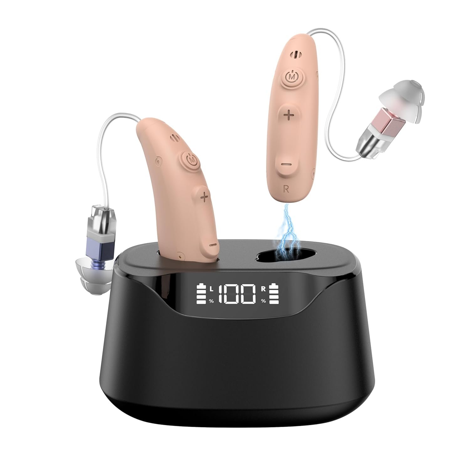Rechargeable OTC Hearing Aids for Seniors Invisible RIC Desi...