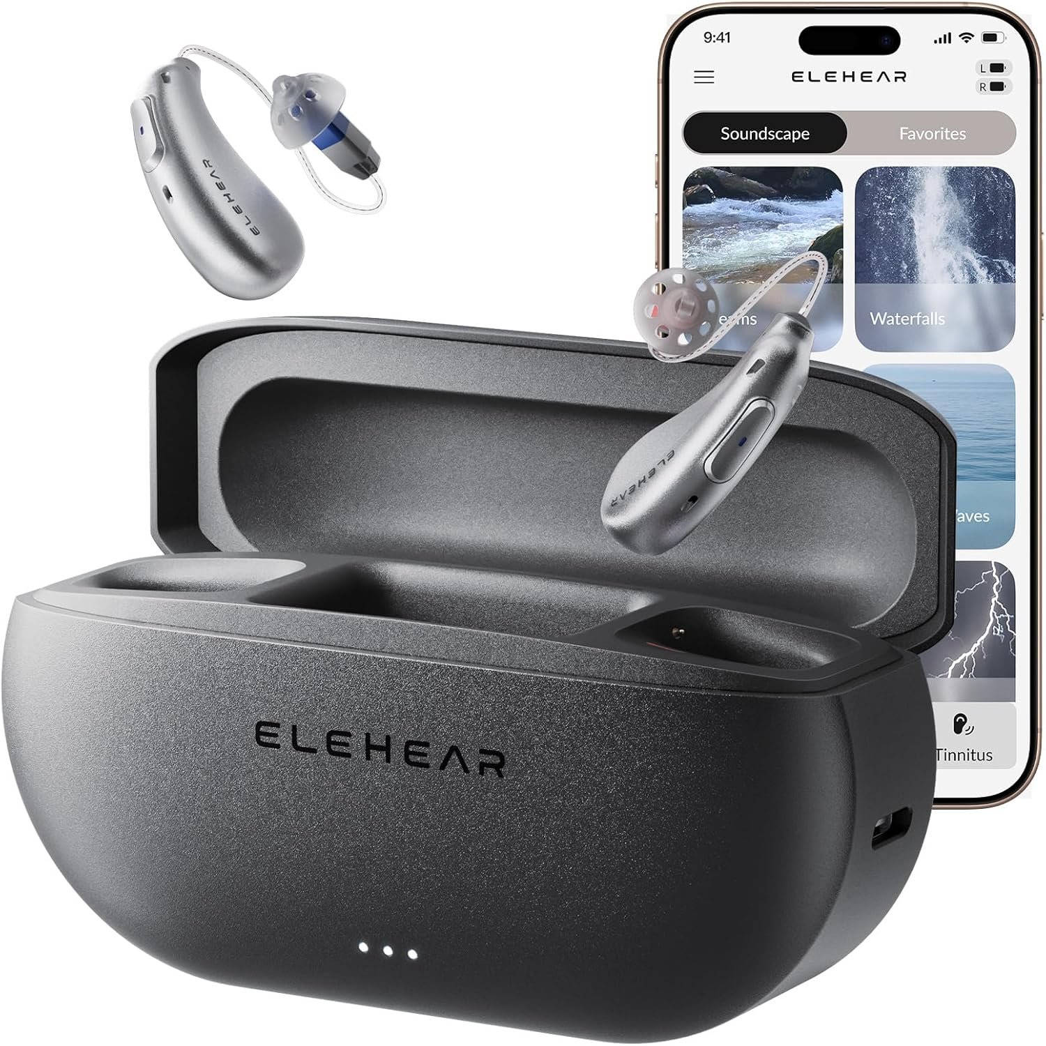 ELEHEAR Beyond Hearing Aids, OTC Rechargeable Bluetooth Hear...