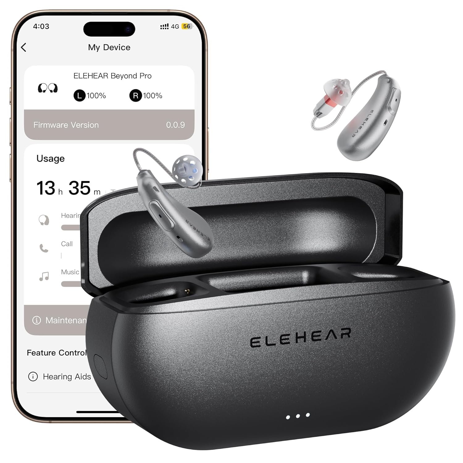ELEHEAR Beyond Pro Hearing Aids, Bluetooth OTC Hearing Aids ...