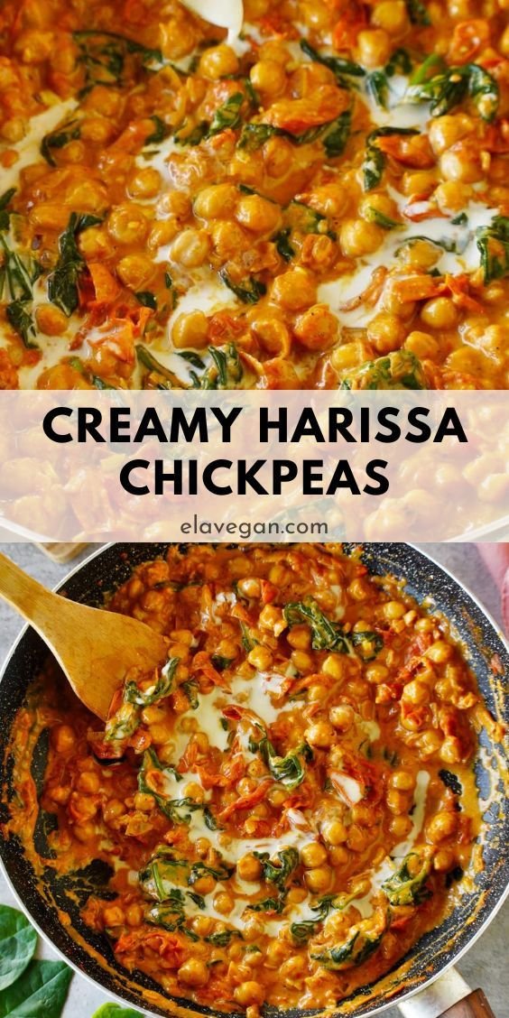 Creamy Harissa Chickpeas