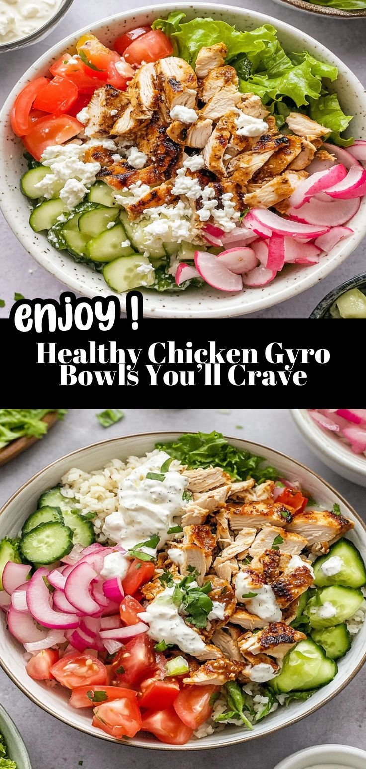Healthy Chicken Gyro Bowls You’ll Crave