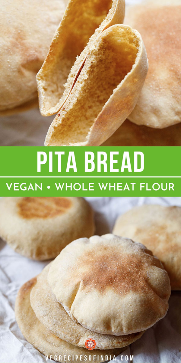 Pita Bread Recipe (Whole Wheat, Oven & Stovetop)