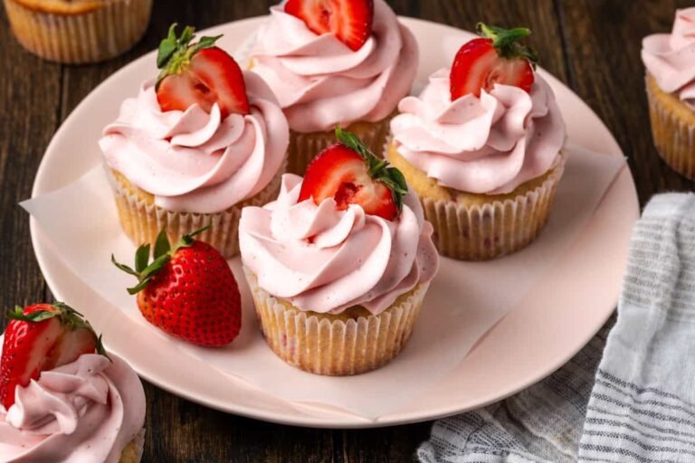 Real Strawberry Buttercream Frosting | Cookies and Cups