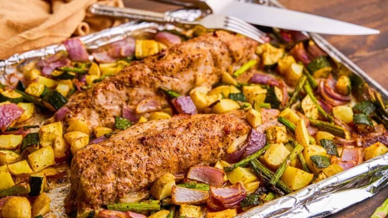 Sheet Pan Pork Tenderloin and Veggies
