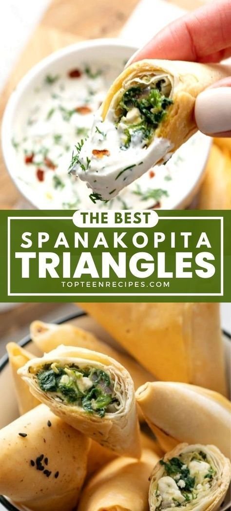 The BEST Spanakopita Triangles