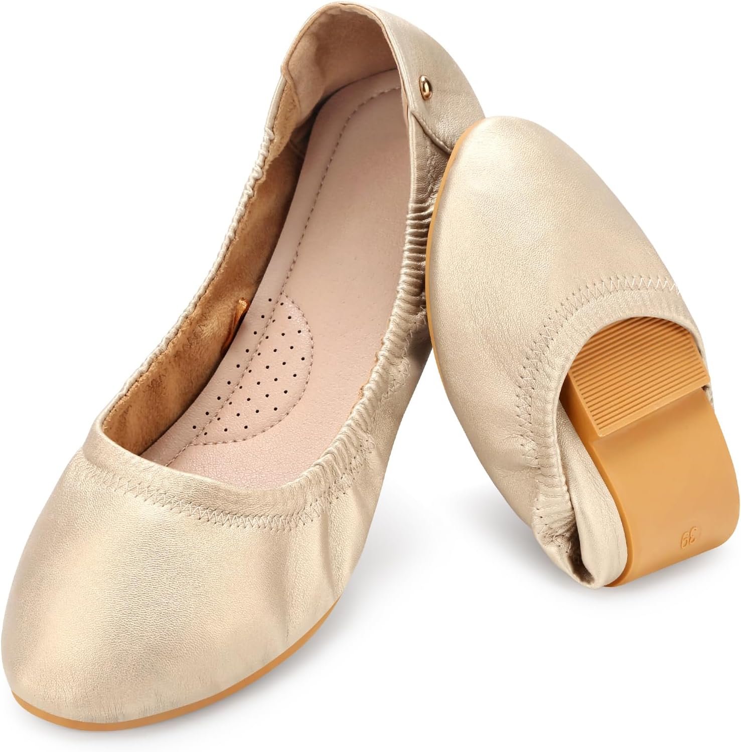 Packable travel flats