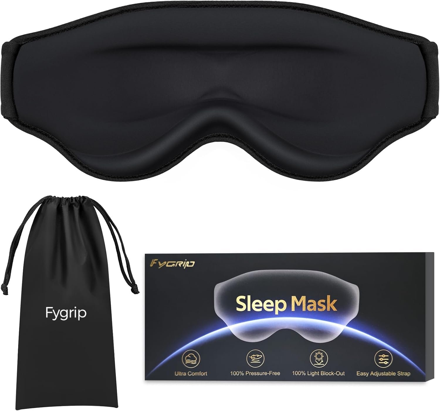 Eye mask for sleeping on planes