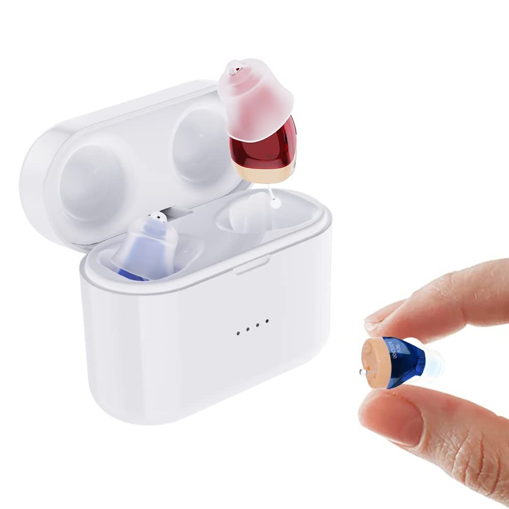 Rechargeable Invisible Hearing Aids for Seniors & Adults, No...