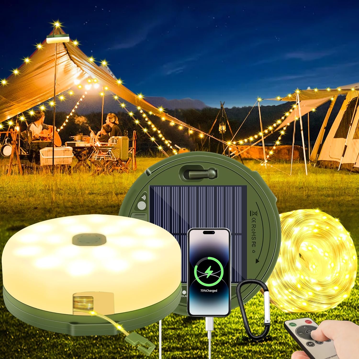 solar-powered camping gear