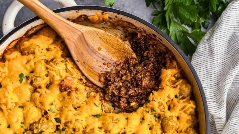 Sloppy Joe Tater Tot Casserole