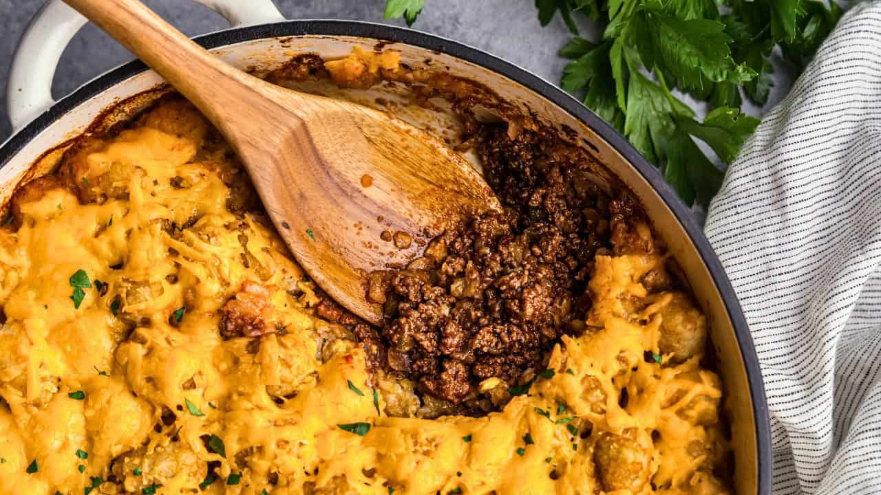 Sloppy Joe Tater Tot Casserole