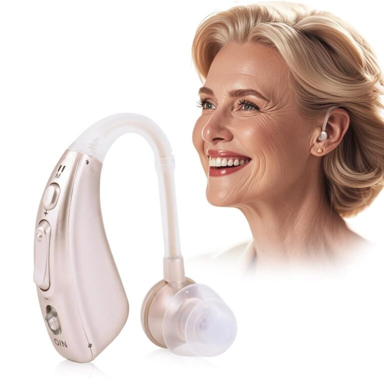 Compact, portable noise canceling Hearing Amplifier, recharg...