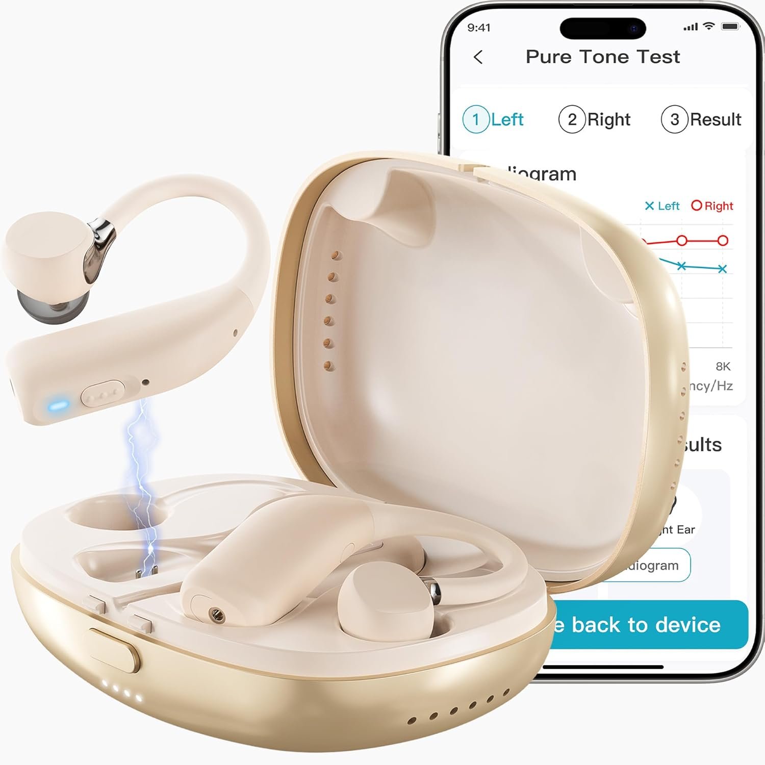 FLYSOUND Rechargeable OTC Hearing Aids with Bluetooth for Se...