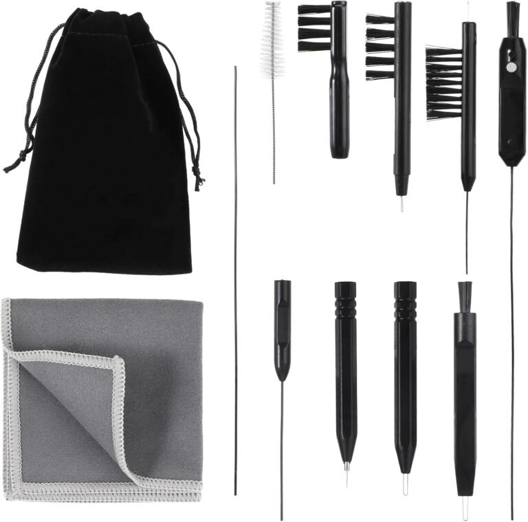 12Pcs Hearing Aid Cleaning Kit with Velvet Bag, Hearing Aid