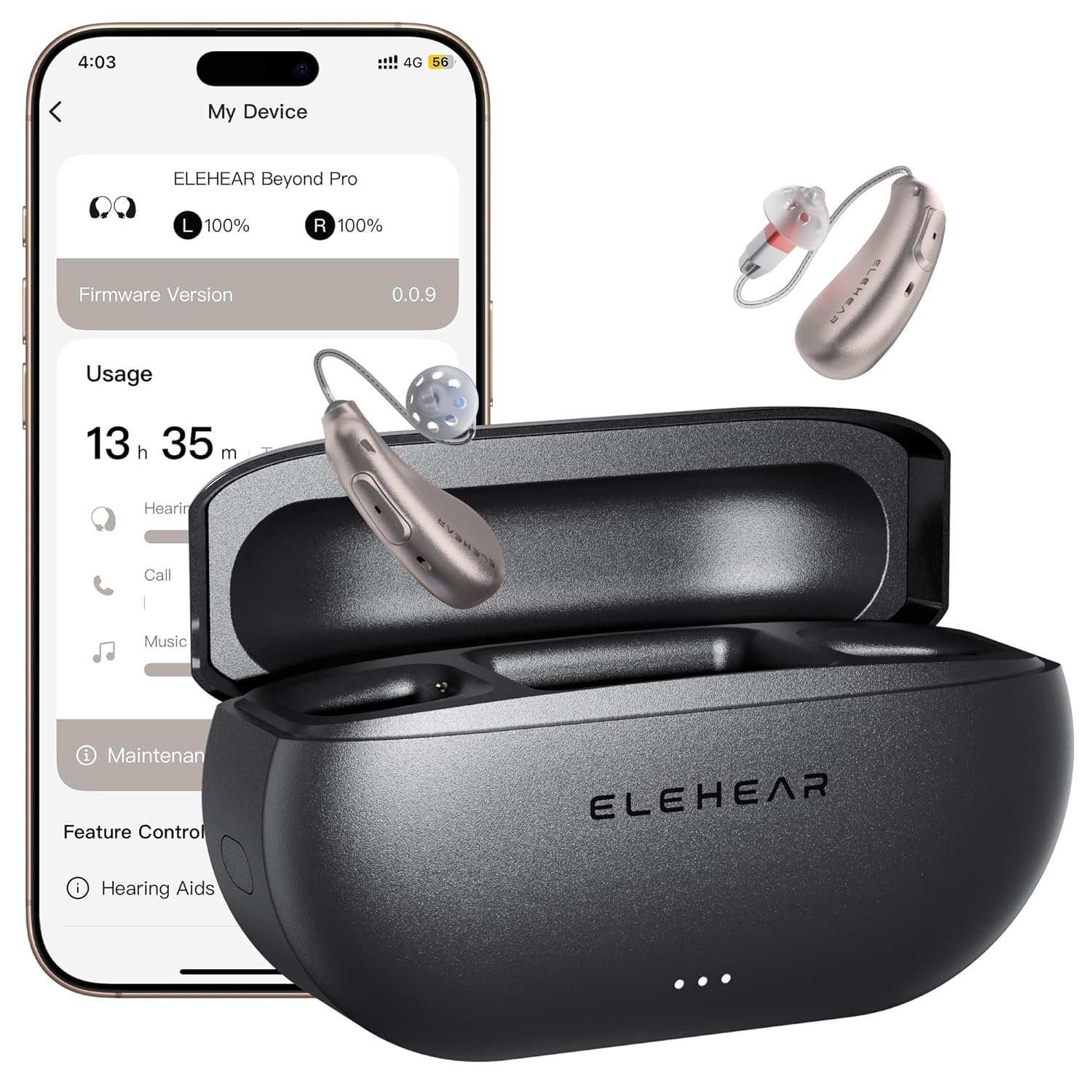 ELEHEAR Beyond Pro Hearing Aids, Bluetooth Rechargeable OTC ...