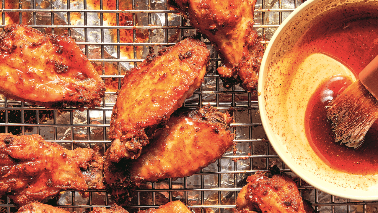 Crispy Baked Wings With Berbere Honey Glaze and Fried Garlic Recipe