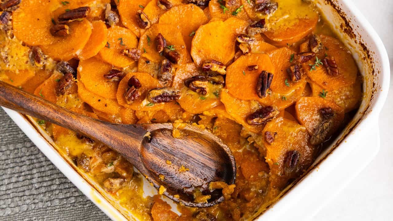 Maple Scalloped Sweet Potatoes