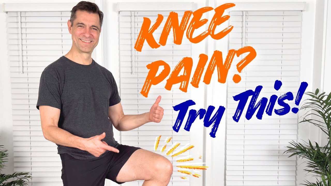 Knee pain exercises using tools
