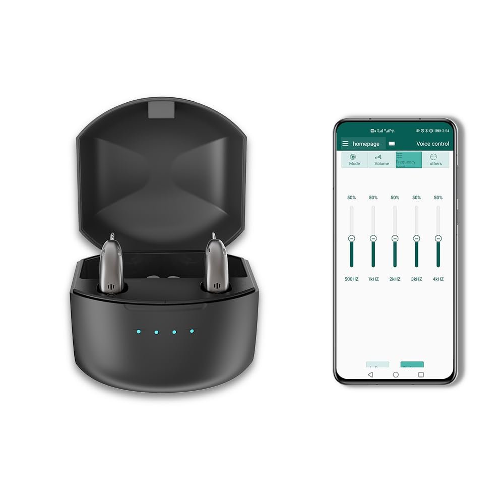 AUSTONE Rechargeable Hearing Aids for Seniors with Noise Can...
